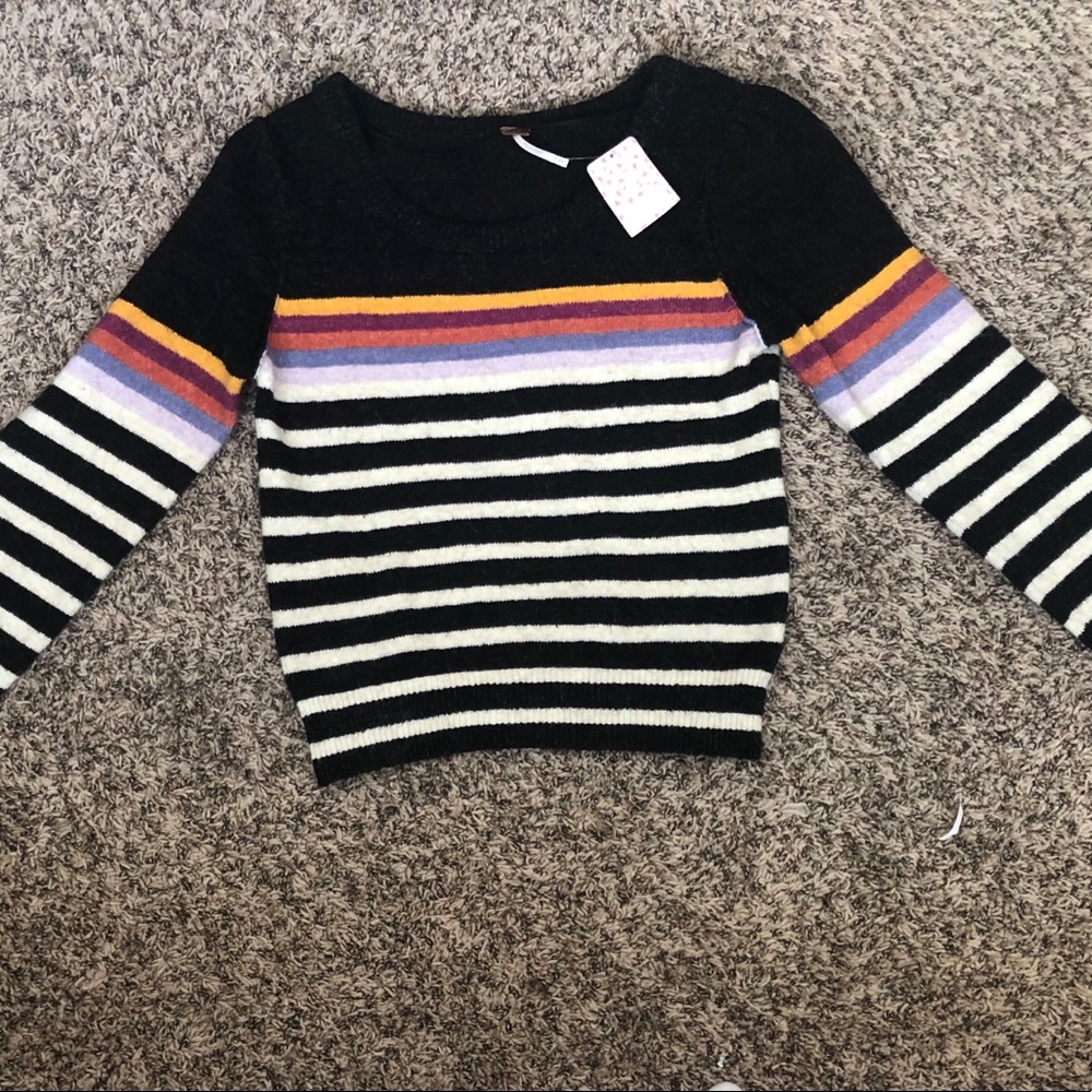 NWT: Free People Complete Me Striped Sweater 🖤